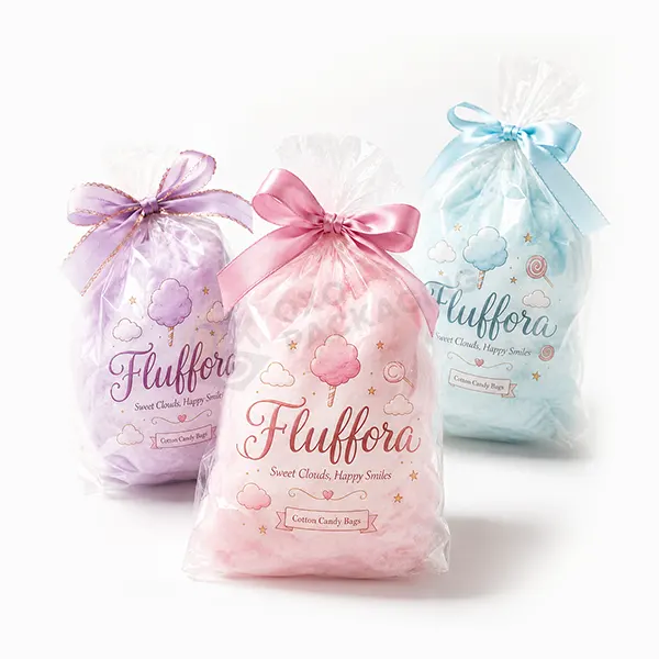 printed cotton candy packaging